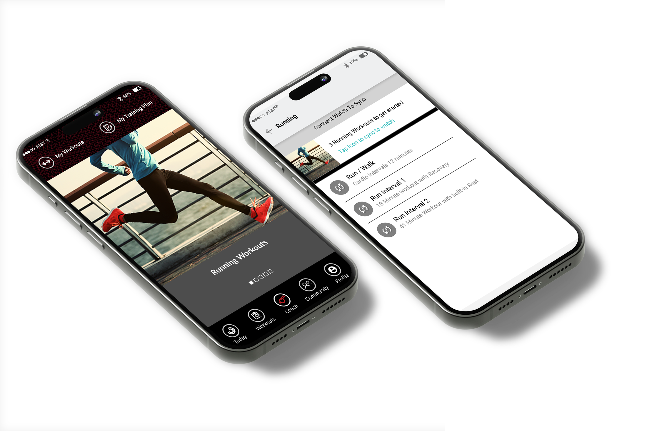 Timex Smart companion mobile app screens