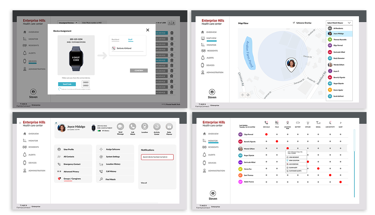 Timex EnterpriseConnect shown across desktop, tablet, and mobile devices